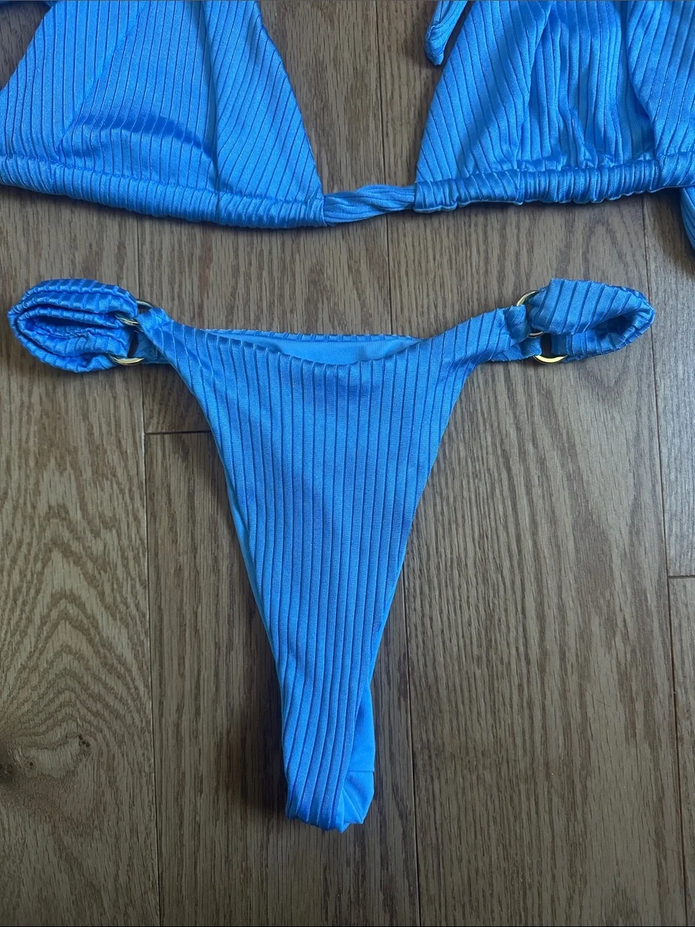 Monday Swimwear Morocco Top & Bottom - Dream Blue Wide Rib